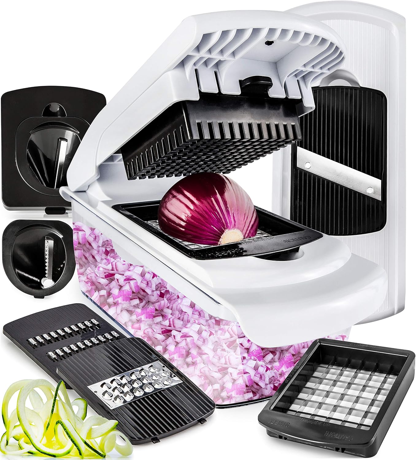 Fullstar Stainless Steel - Mandolina de Cocina Profesional 2 en 1