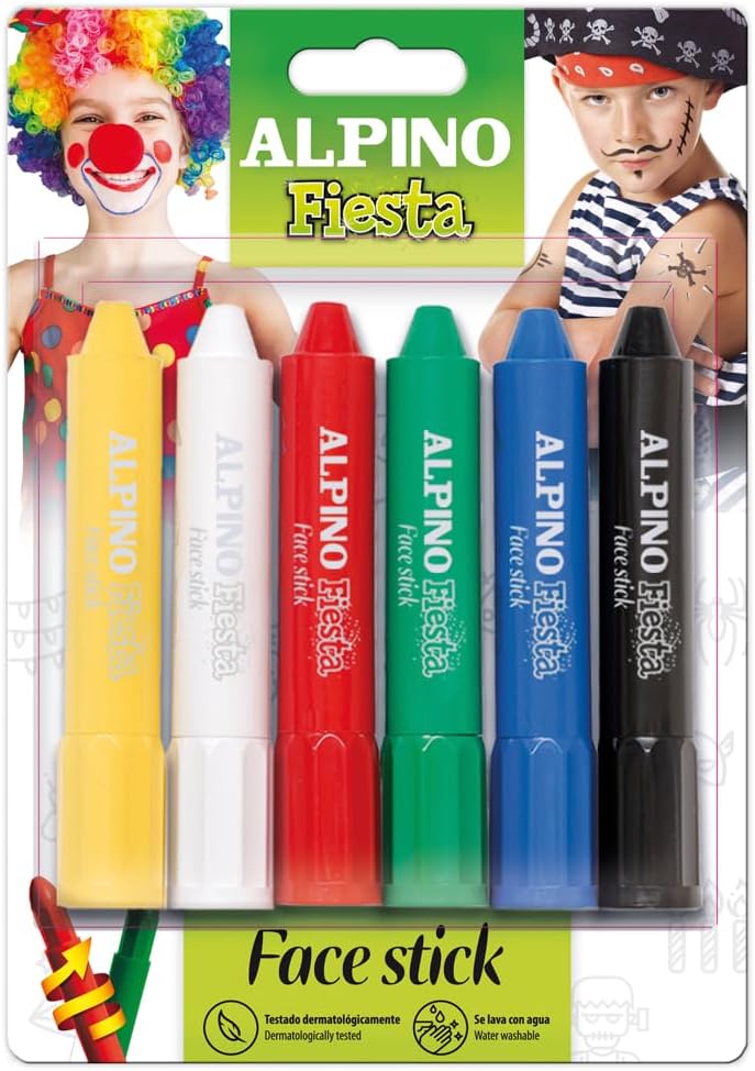 Alpino Maquillaje Cara Lavable 6 Barras Face Stick Colores Surtidos