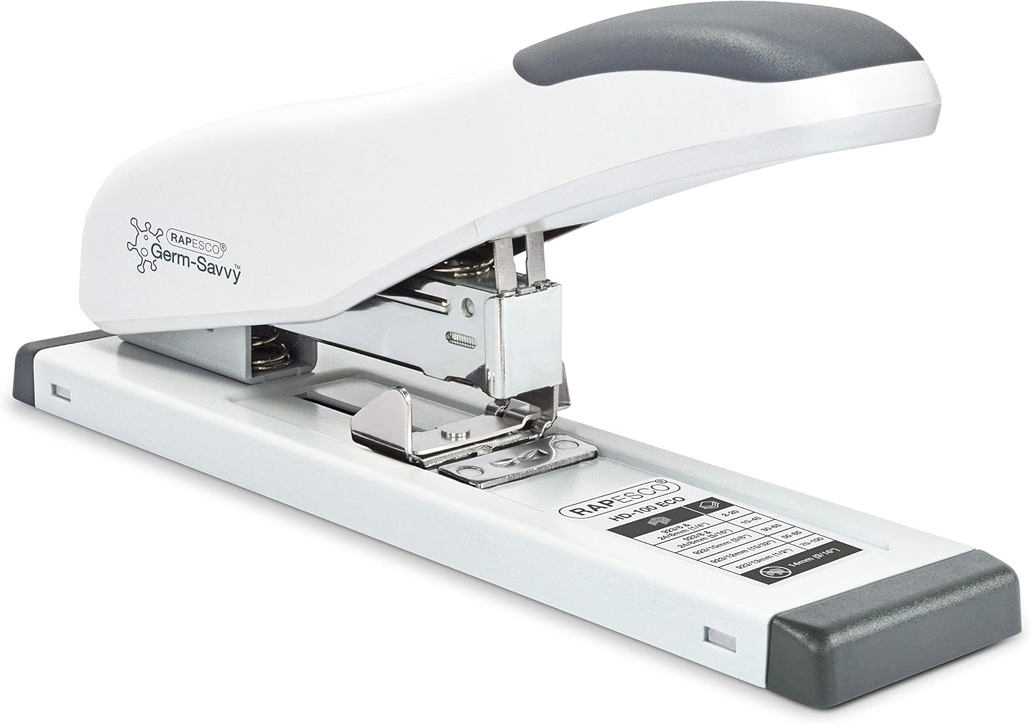 Rapesco 1386 ECO HD-100 Grapadora de Gruesos, Capacidad 100 Hojas