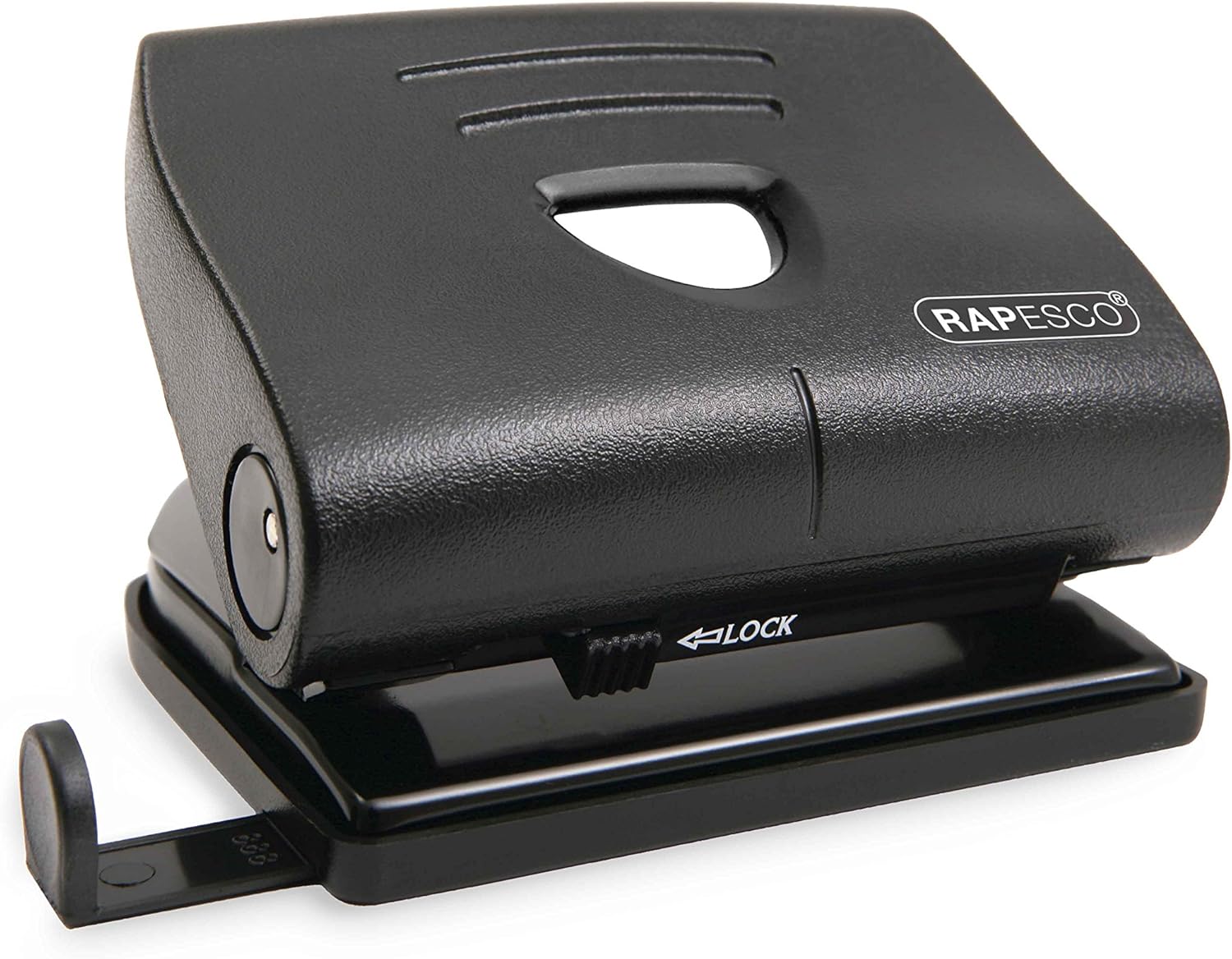 Rapesco PF8700L1 Perforadora 2 Agujeros 820-P, Capacidad 22 Hojas, Negro