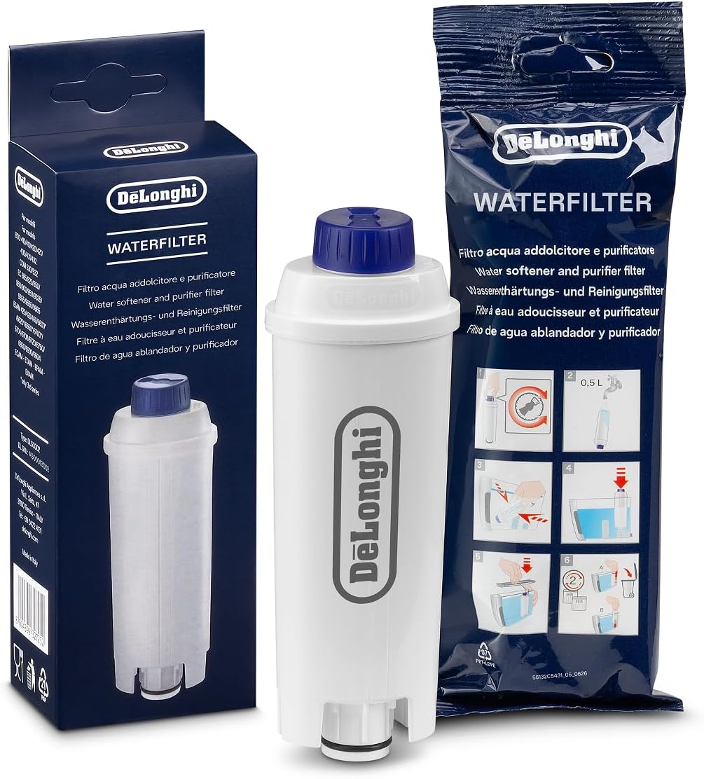 DeLonghi DLS C002 De flujo directo Blanco - Filtro de agua (950 g, 73 x 38 x 165 mm)