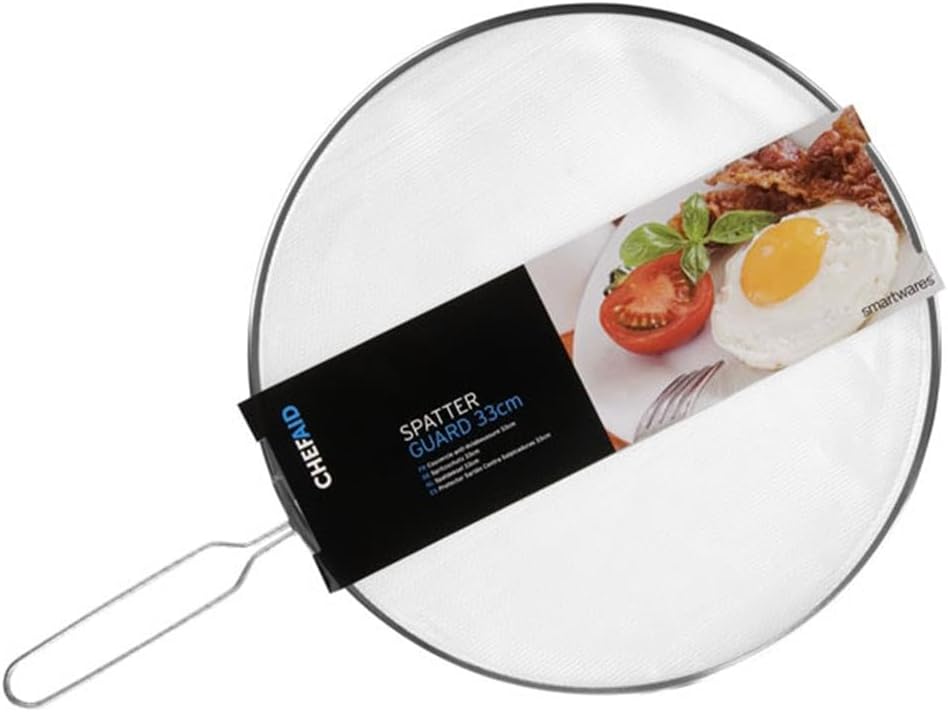 Chef Aid Tapa Antisalpicaduras 33 cm, Malla de Acero Inoxidable
