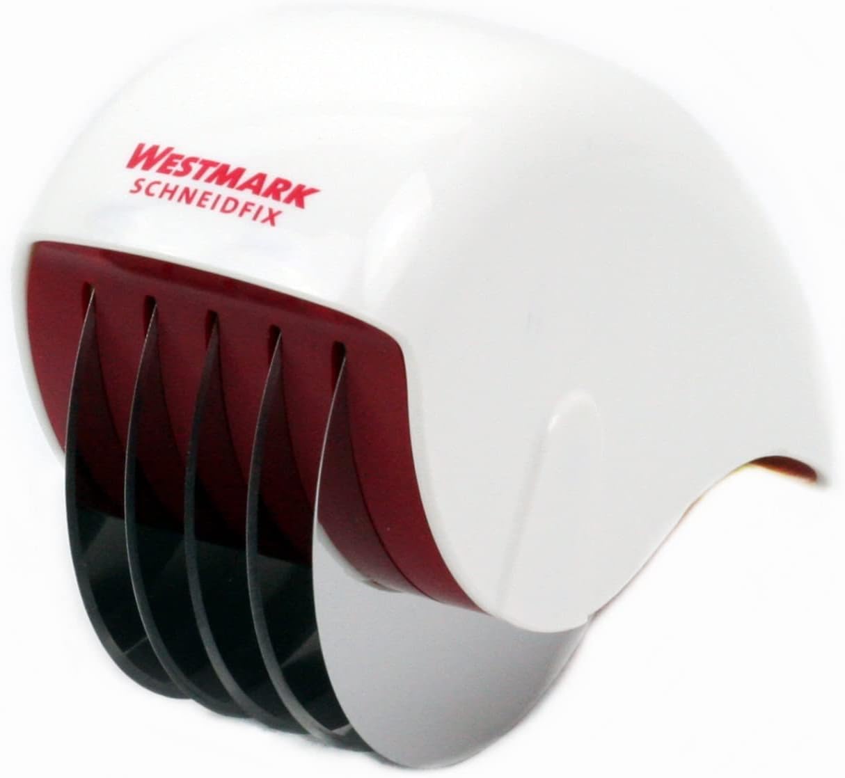 Westmark Picadora de hierbas / Rodillo de corte, Con 5 ruedas de corte afiladas, Longitud: 15 cm, Acero inoxidable / plástico, Blanco / rojo, 10682260