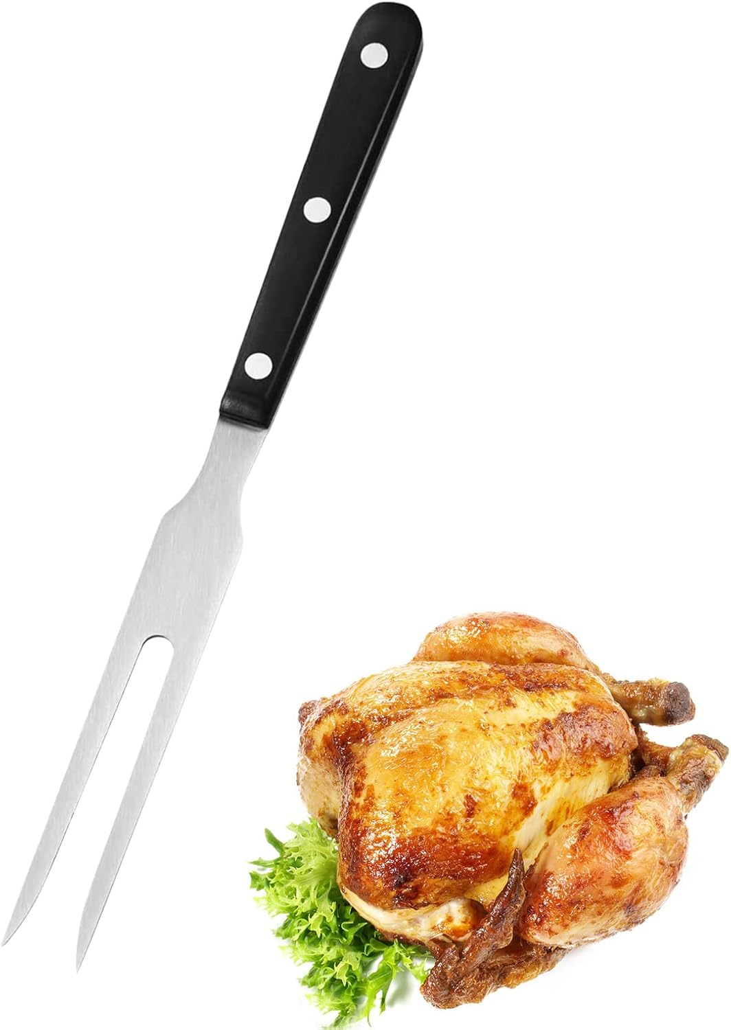 Tenedor de Trinchar de Acero Inoxidable Con Mango Largo - Para Carne, Barbacoa, Parrilla, Cerdo, Pollo, Ternera, Pavo, Asado y Cena