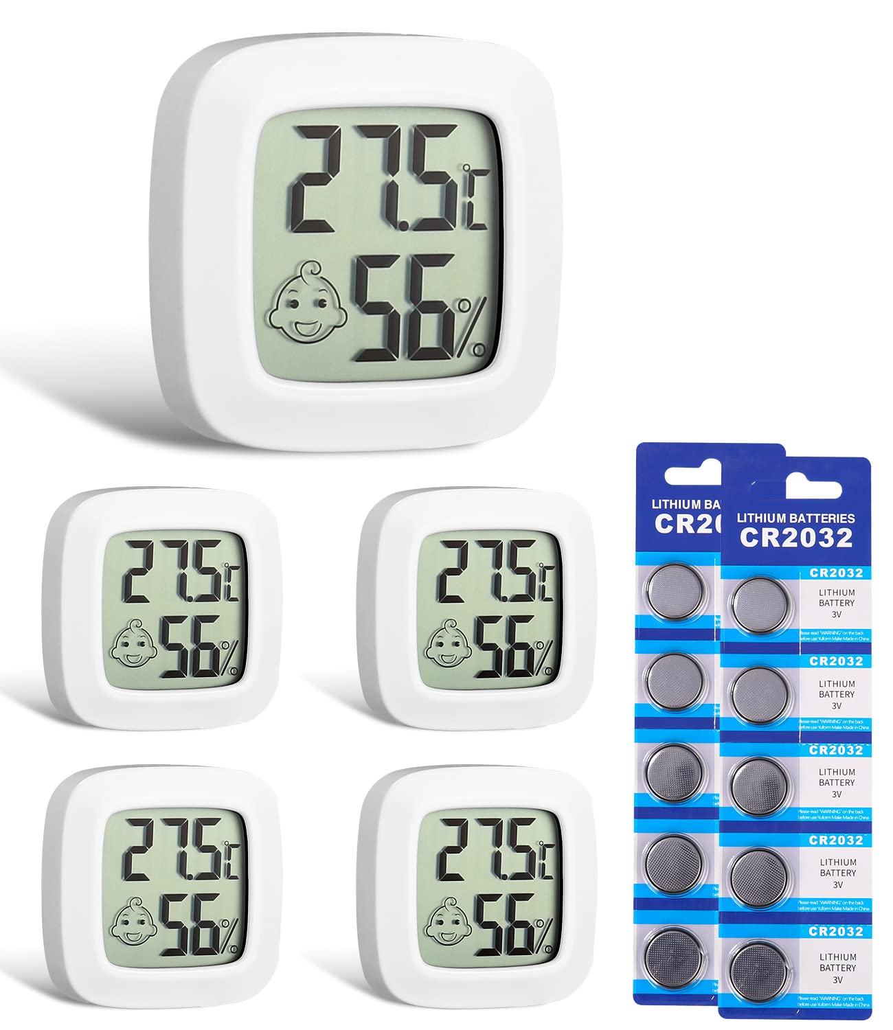 5 Piezas Higrometro Termometro Digital Casa, Portátil