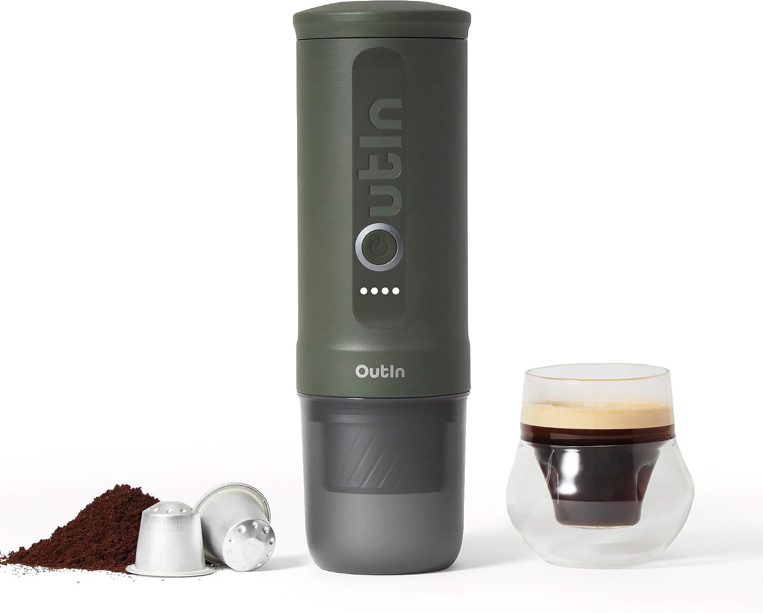 OutIn Nano 2 Máquina de Café Espresso Eléctrica Portátil, Cafetera de Viaje
