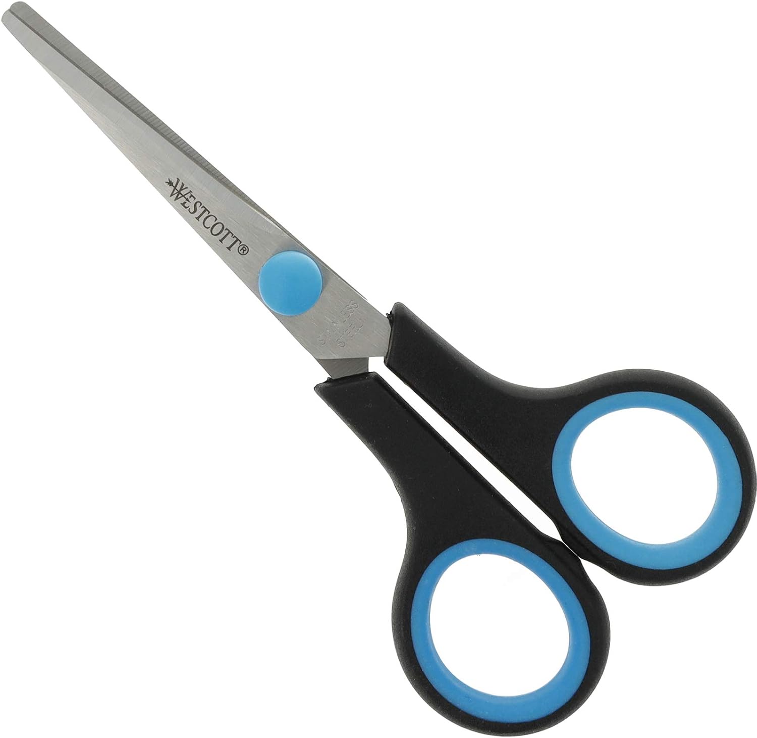 Westcott Easy Grip - Tijeras, 20.1 cm, color azul/negro