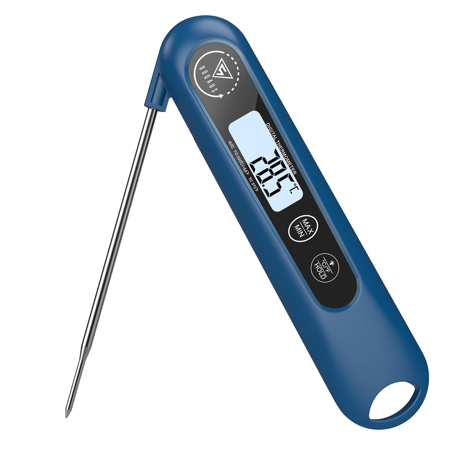 DOQAUS Termometro Cocina Sonda Plegable, Lectura Instantánea 3s (Azul)