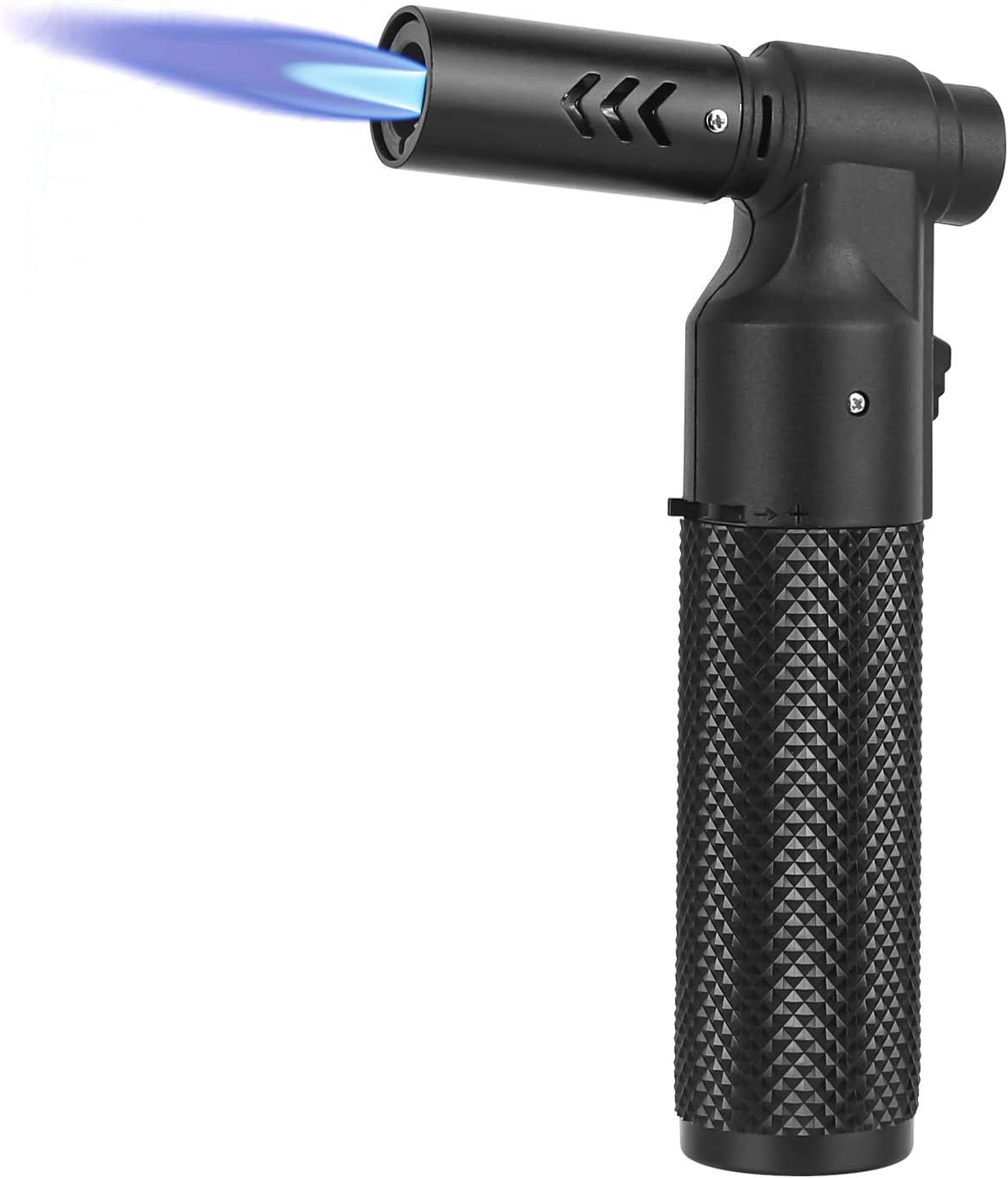 Soplete de cocina de butano, encendedor de llama grande, recargable, portátil, mini soplete de soplete ajustable para camping, hornear, soldadura culinaria, cocina, soldadura, barbacoa (sin
