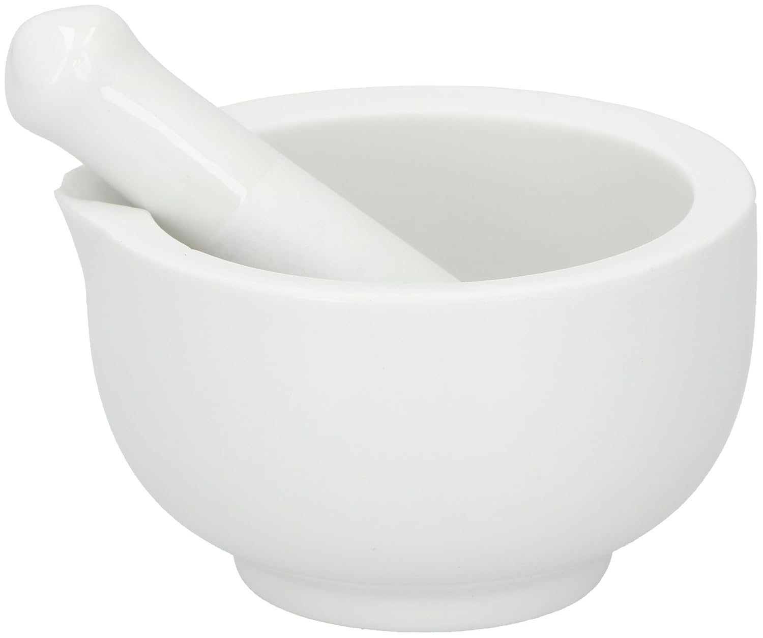 Alpina Trituradora de mano de mortero y mortero de porcelana blanca de 8,5 cm