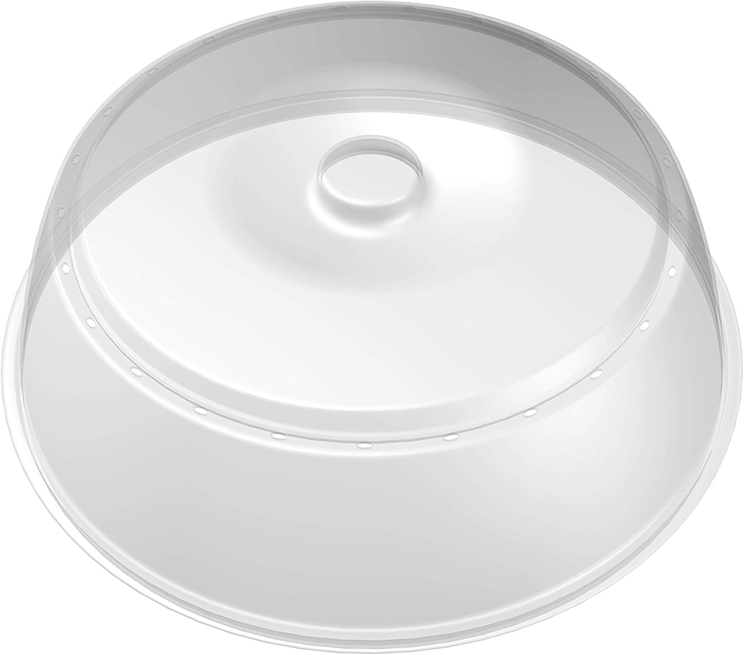 BranQ - Home Essential - Cubierta para microondas, plástico sin BPA, transparente, diámetro 27 x 9 cm