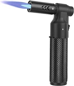 Antorcha de cocina de butano Antorcha de cocina recargable de gran llama de butano Antorcha de butano portátil ajustable Mini antorcha de soplado para acampar, parrilla, horneado, soldadura culinaria