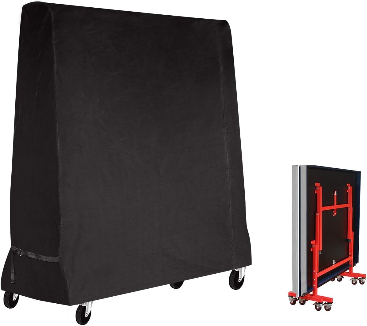 Funda Protectora para Mesa de Ping-Pong Impermeable Resistente al Polvo Anti-UV Protección Oxford 165x70x185cm Negro