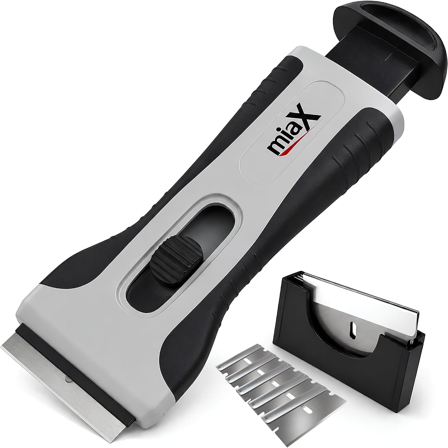 miaX Rasqueta Vitrocerámica Profesional Soft-Touch con Cuchillas Integradas