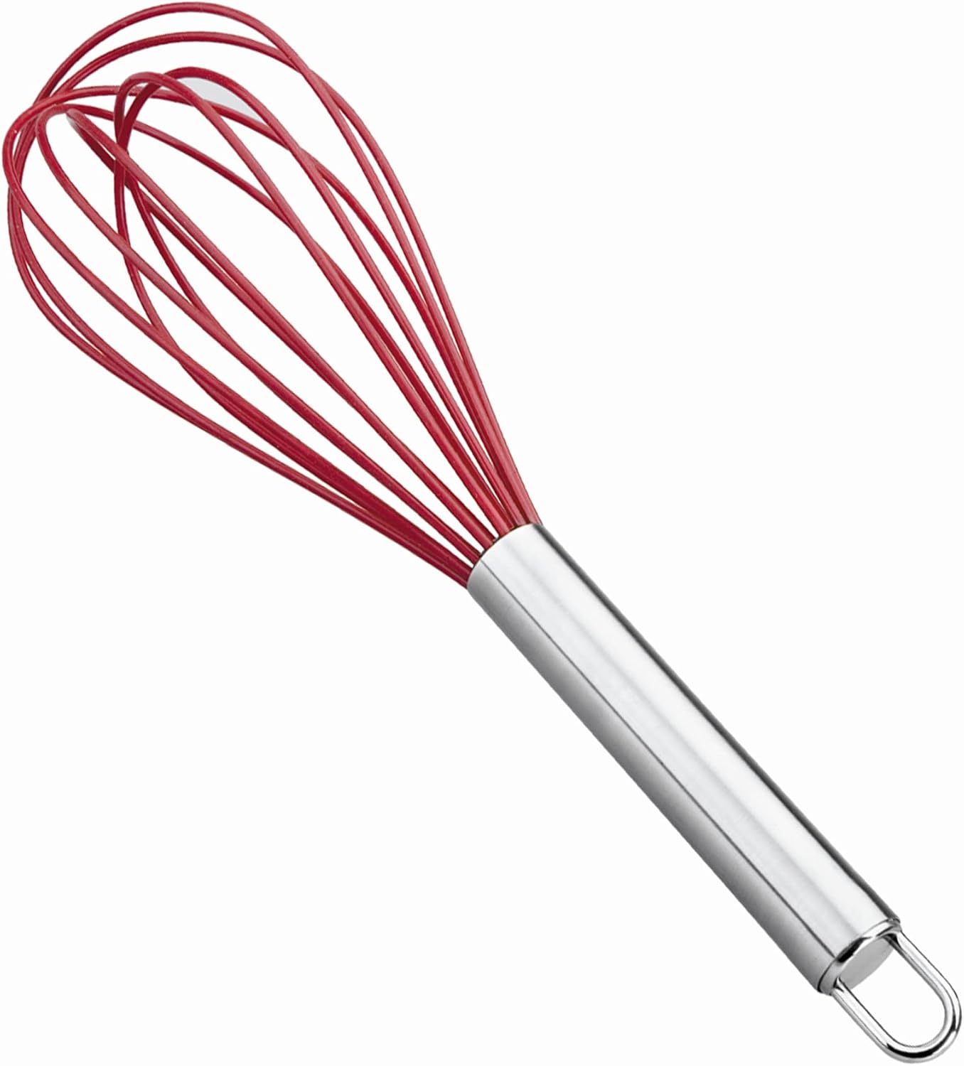 LACOR 61622 - Batidor Varilla Silicona 25 cms - Rojo - Utensilio de Cocina
