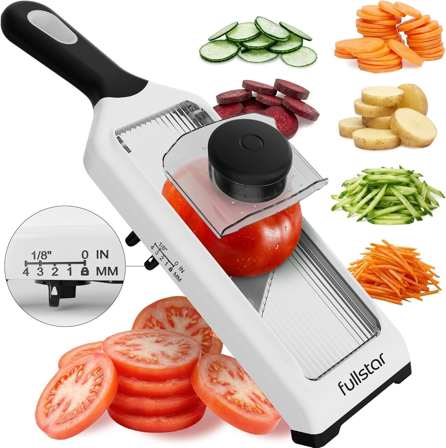 Fullstar Handheld - Mandolina per Verdure e Affettatrice Julienne 2-in-1