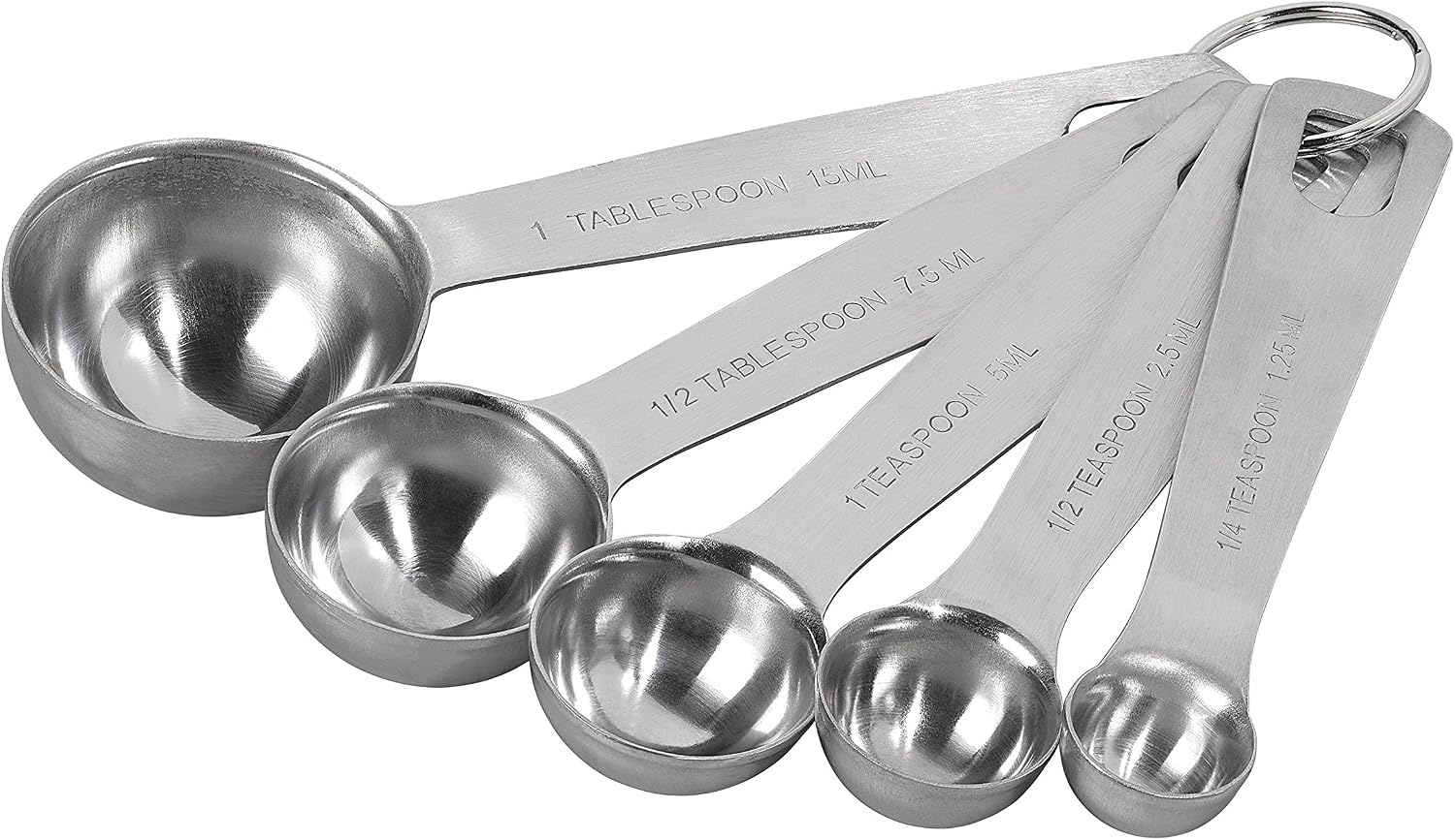 Tala Juego de 5 Cucharas Medidoras de Acero Inoxidable - Cucharas Dosificadoras para Hornear y Cocinar