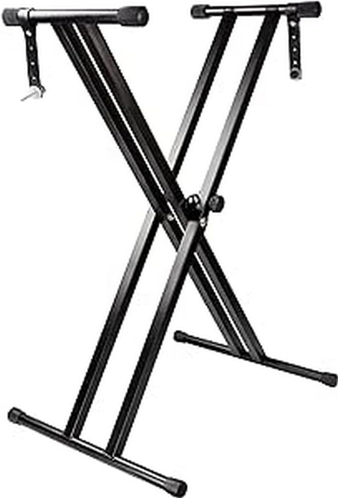 RockJam RJXX363 - Soporte de teclado ajustable con correas de bloqueo