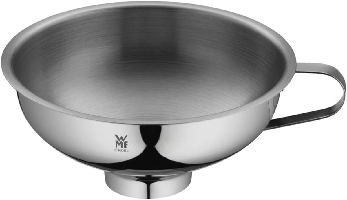 WMF Gourmet - Embudo de Mermelada 14 cm, Ayuda de Llenado para Vasos de Gran Apertura de 4 cm, Acero Inoxidable Cromargan
