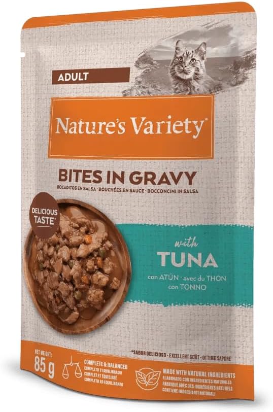 Nature's Variety Bocaditos en Salsa Comida Húmeda para Gatos Cajita Multisabor 12 x 85g