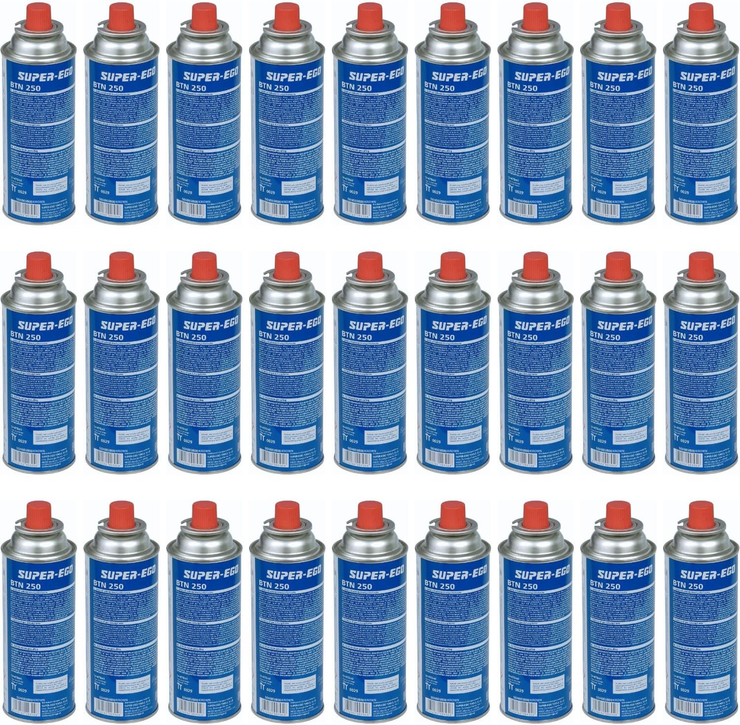 KROWN - Pack de Cartuchos de Gas Butano 227g para Hornillos Quemadores, Cartucho de Gas para Camping 250, Bombonas (12 Unidades)