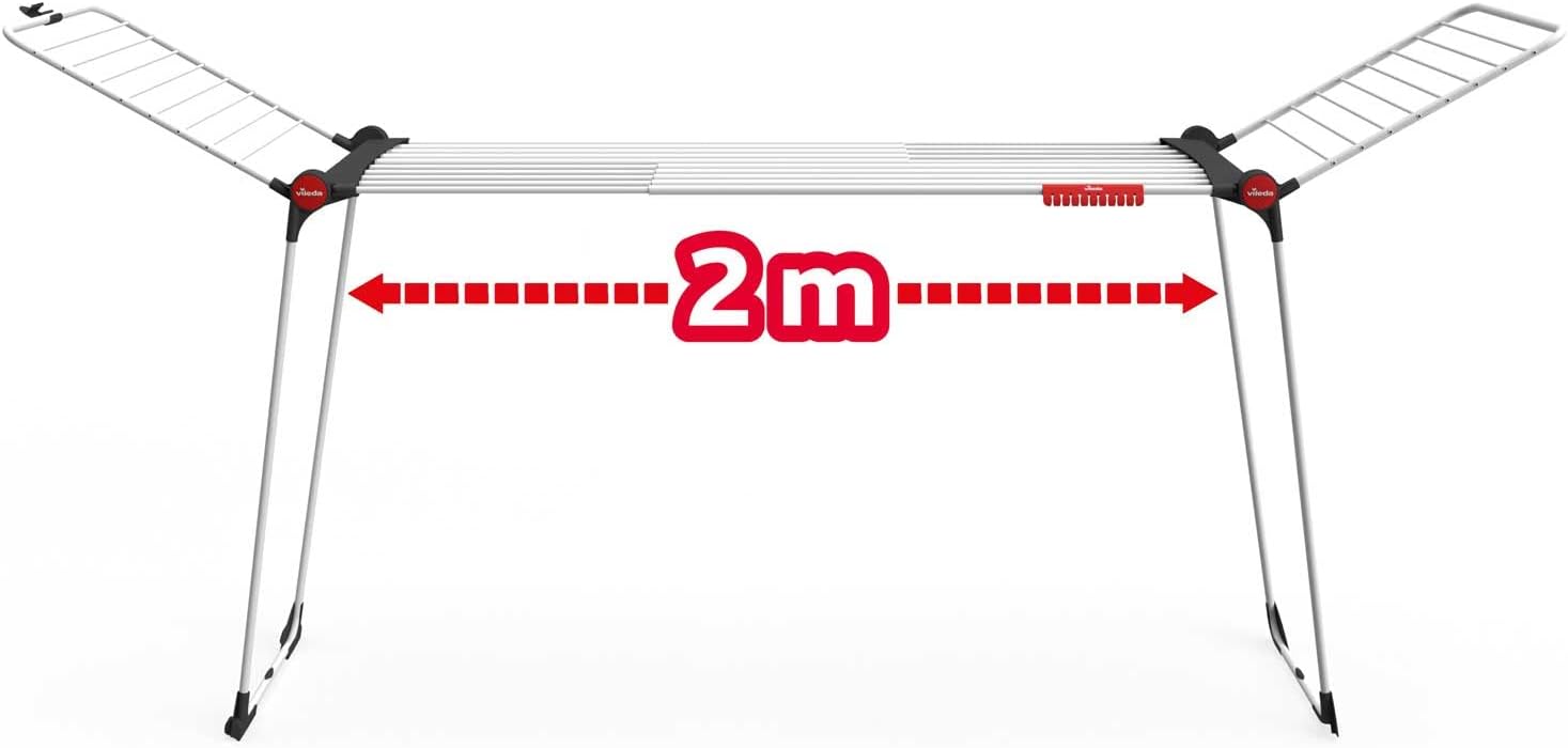 Vileda Infinity Flex Ultimate, Tendedero Telescópico, 30 m, hasta 205 cm