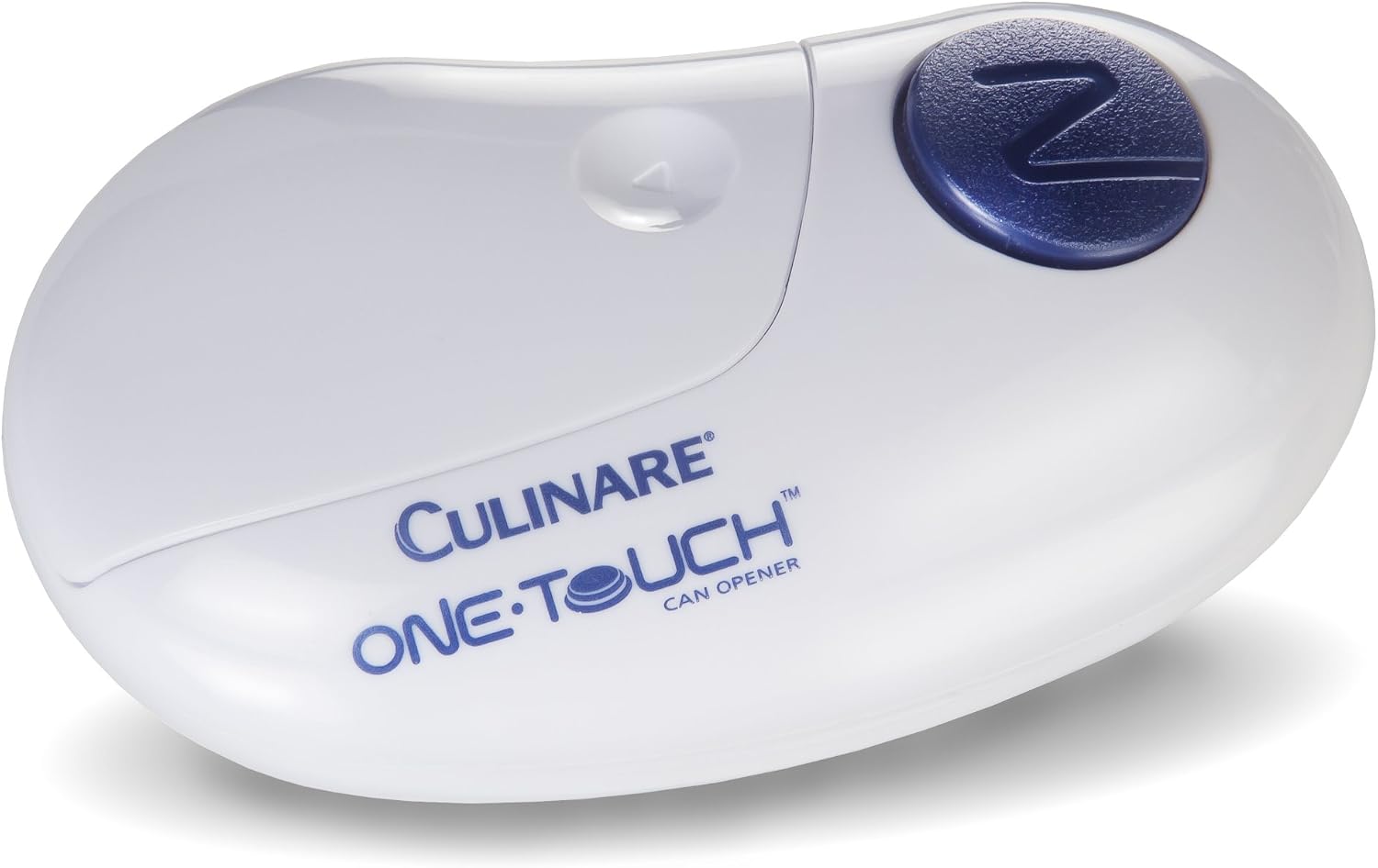 Culinare One Touch Abrelatas Eléctrico, Blanco, Plástico/Acero Inoxidable, Fácil Apertura Automática de Latas, Funciona con Pilas, Uso Manos Libres, Magnético, 2 Años de Garantía