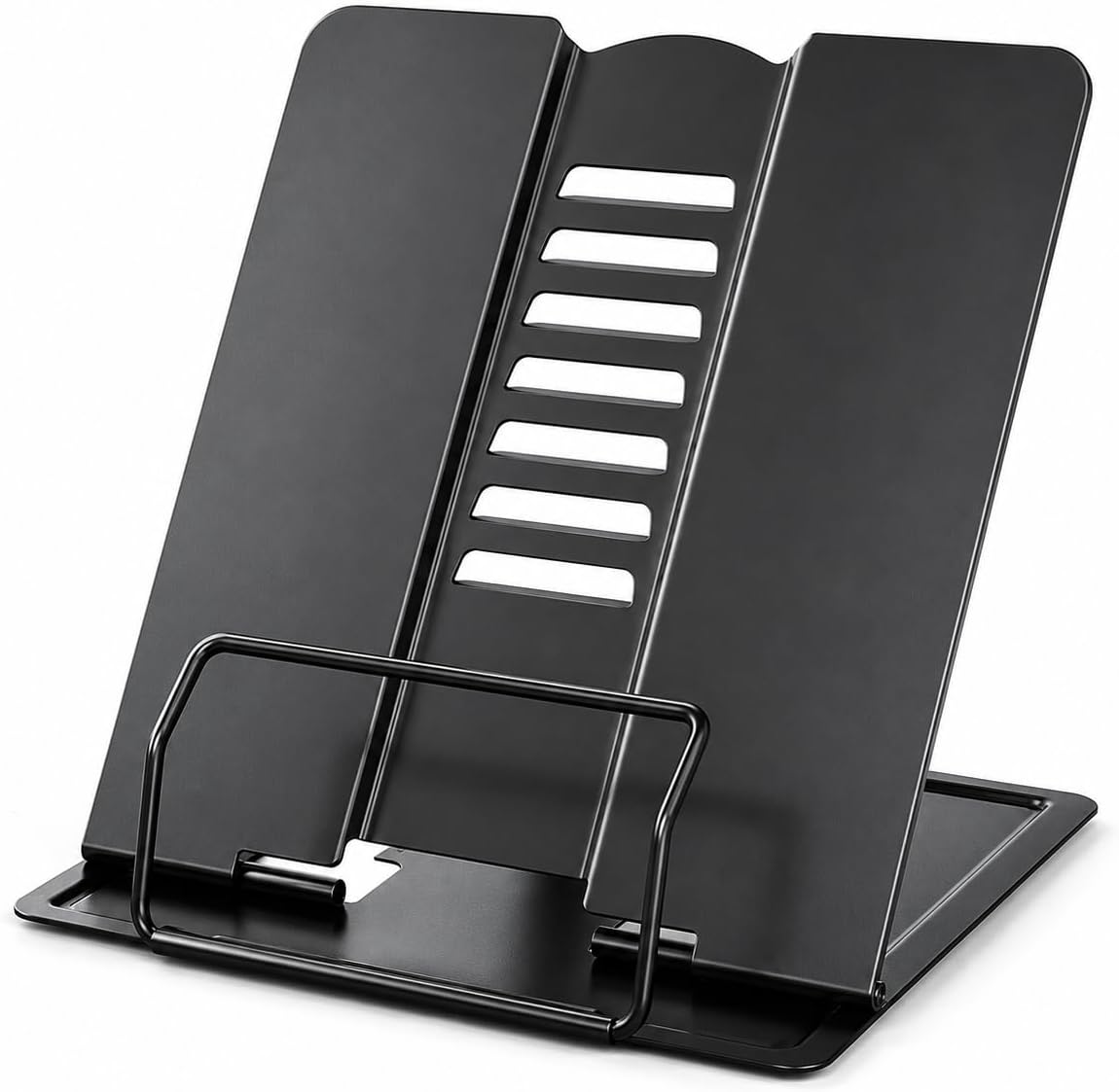 Atril para Libros de Metal, Plegable y Ajustable en 6 Posiciones