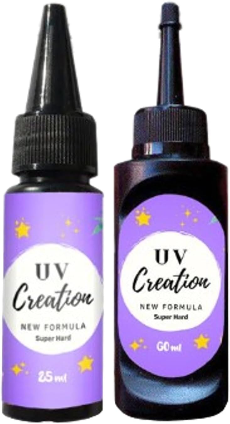 Resin Pro UV-Creation - Resina UV para Bisutería, Bricolaje, Bisutería, Anillos, Pulseras, Collares, Pendientes, Compatible con Pastas Coloreadas y Pigmentos, Secado rápido (60 ml)