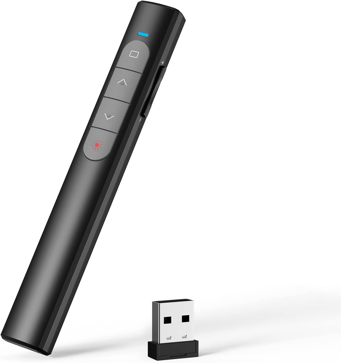 elzle Mando a Distancia para presentación, 2,4 GHz, con Receptor USB, hipervínculo y Control de Volumen para Mac, PC, Ordenador portátil