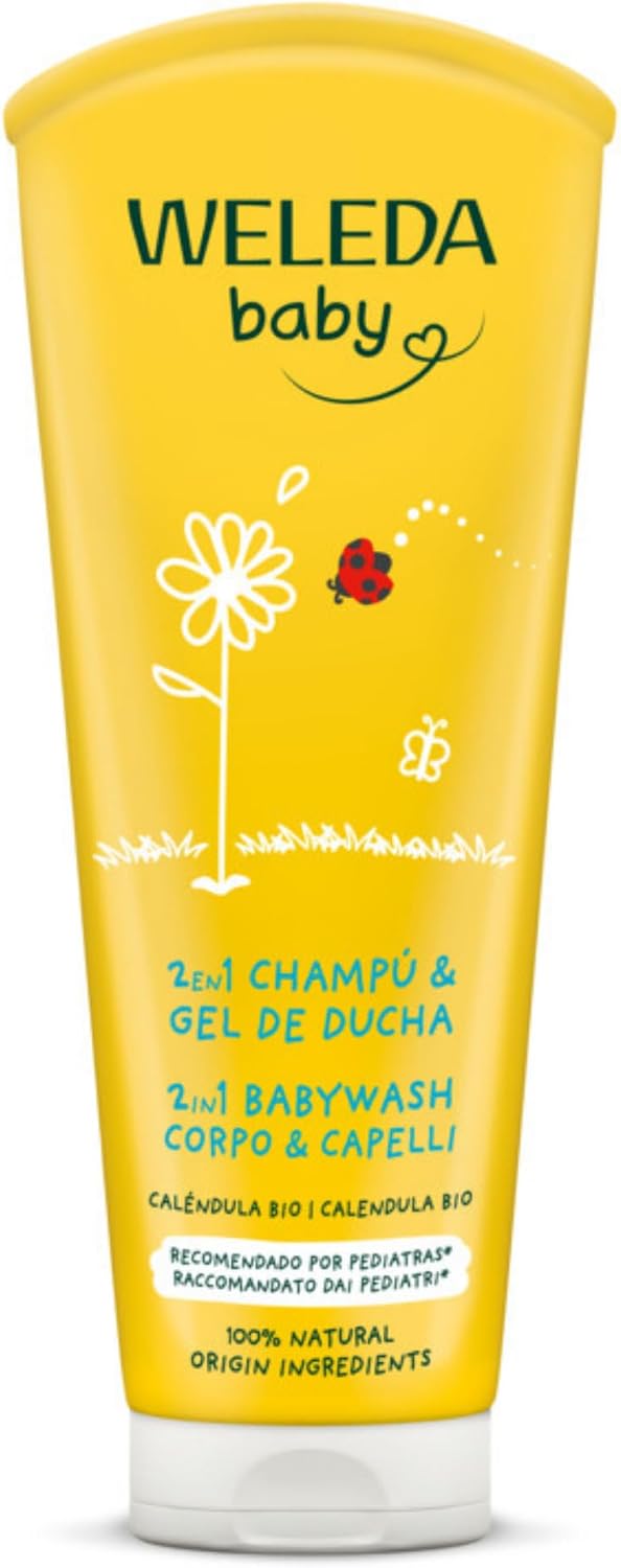 Weleda Bebé - Champú y Gel Caléndula 2 en 1, Formato Familiar, 400 ml