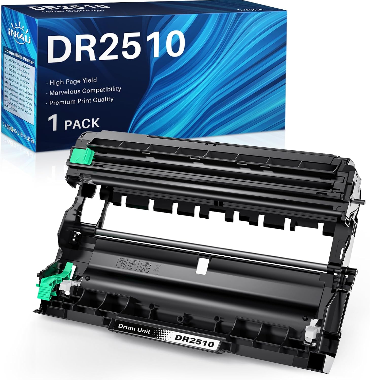 INK4U DR2510 Tambor Compatible para Toner Brother DR2510 Tambor