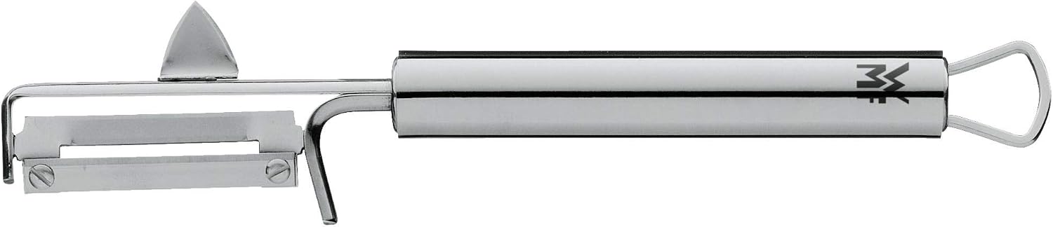 WMF Profi Plus - Pelador de Verduras con Hoja Pendular de 19 cm, de un solo filo, pelador de verduras Acero Inoxidable Cromargan parcialmente mate, Apto para lavavajillas