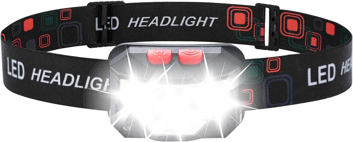 GRIFEMA Linterna frontal LED recargable, 8 modos de luz