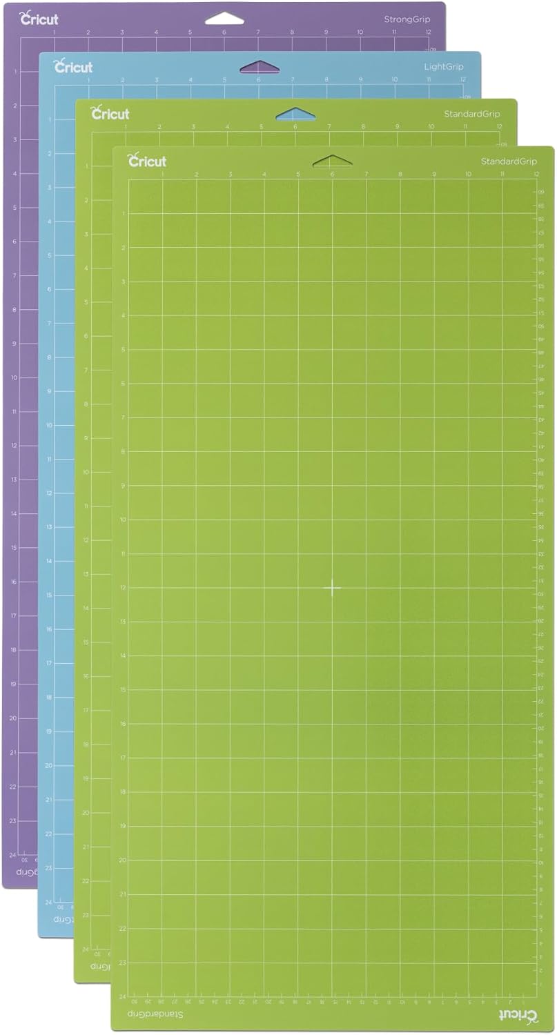 Cricut tapetes para máquina, paquete variado, 30.5 x 61 cm, tapetes de corte reutilizables para manualidades con película protectora, con cartulina, Iron-on, vinilo y más, para Explore y Maker