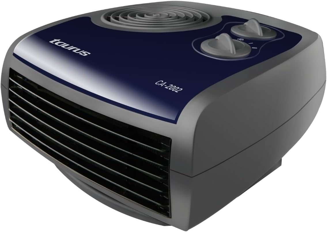 Taurus New Gobi Calefactor Eléctrico 2000W, 2 Potencias, Termostato, Negro