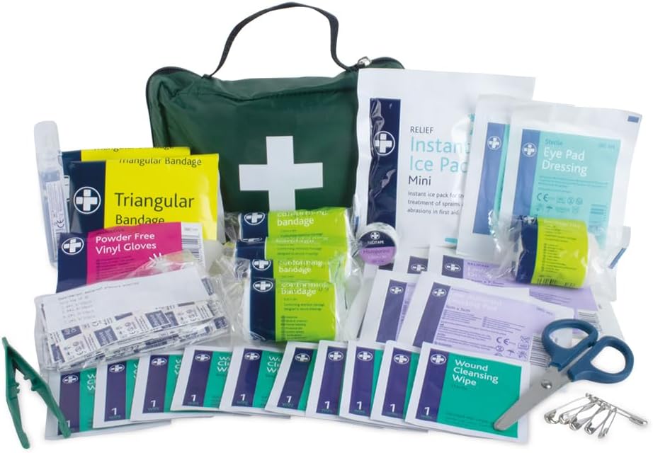 Lewis-Plast Kit Completo De Primeros Auxilios 160 Piezas De Primeros Auxilios - Kit Que Cumple Con Las Normas Europeas Para Interiores Y Actividades Al Aire Libre
