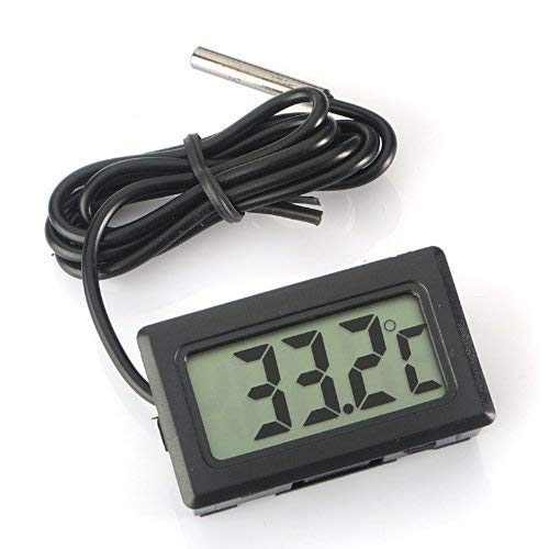ARCELI Digital LCD Thermometer Control de temperatura con sonda externa para refrigerador Aquarium fridge freezer - Negro