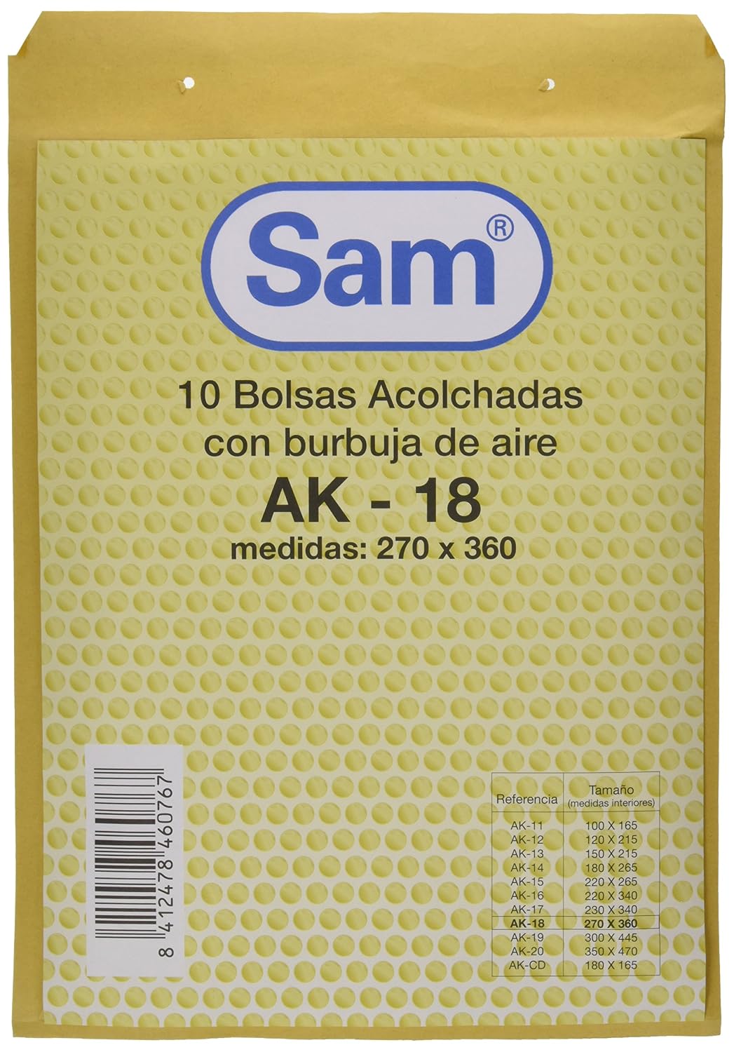 SAM 18 - Bolsa de burbujas, 10 Unidades