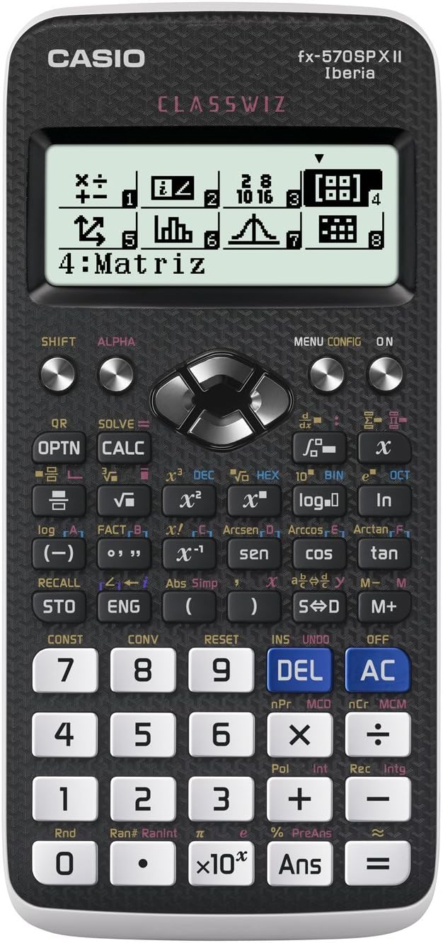 Casio FX-570SP CW - Calculadora Científica, Recomendada para el Curriculum Español y Portugués, 5 Idiomas, más de 560 Funciones, Color Blanco