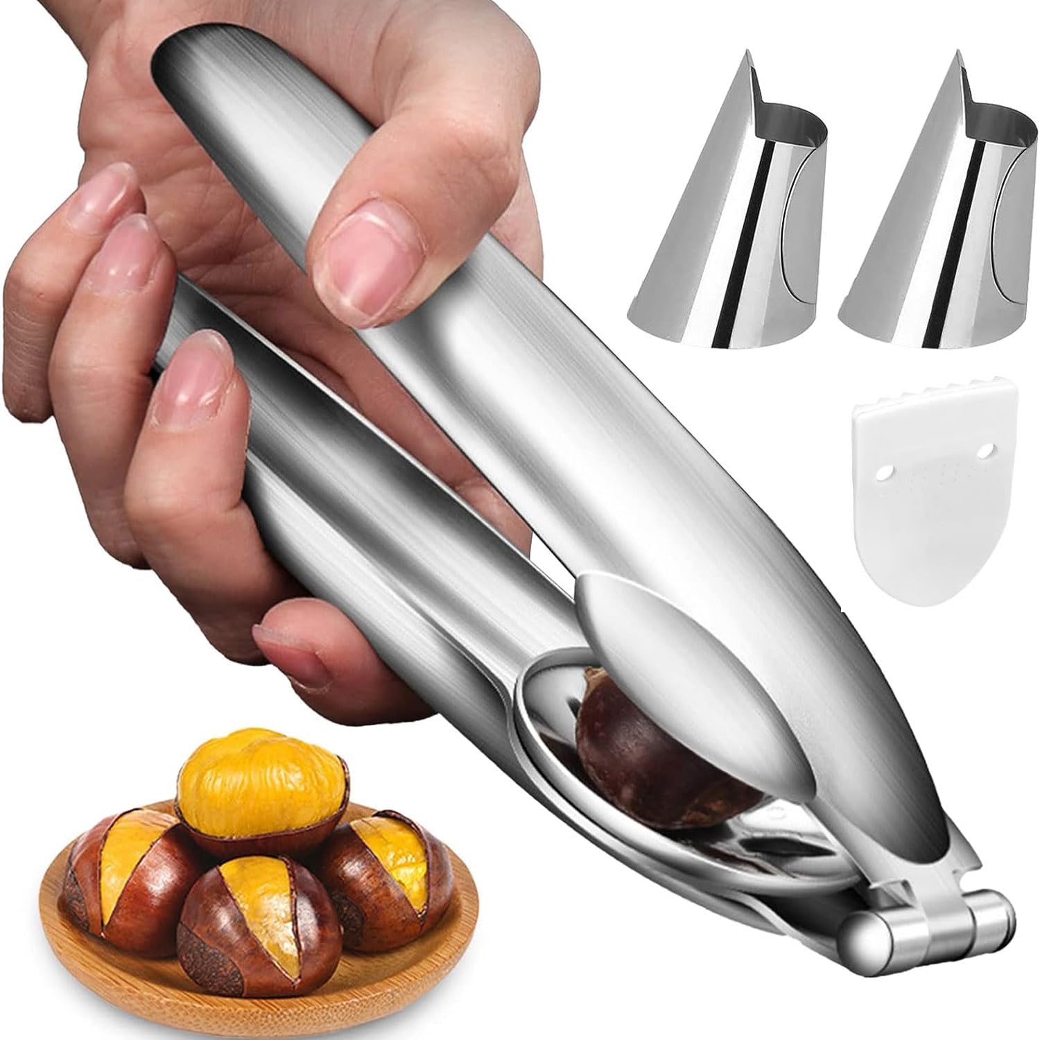 Chestnut Clip 304 - Cortador de acero inoxidable para nueces, frutas secas, frutos secos