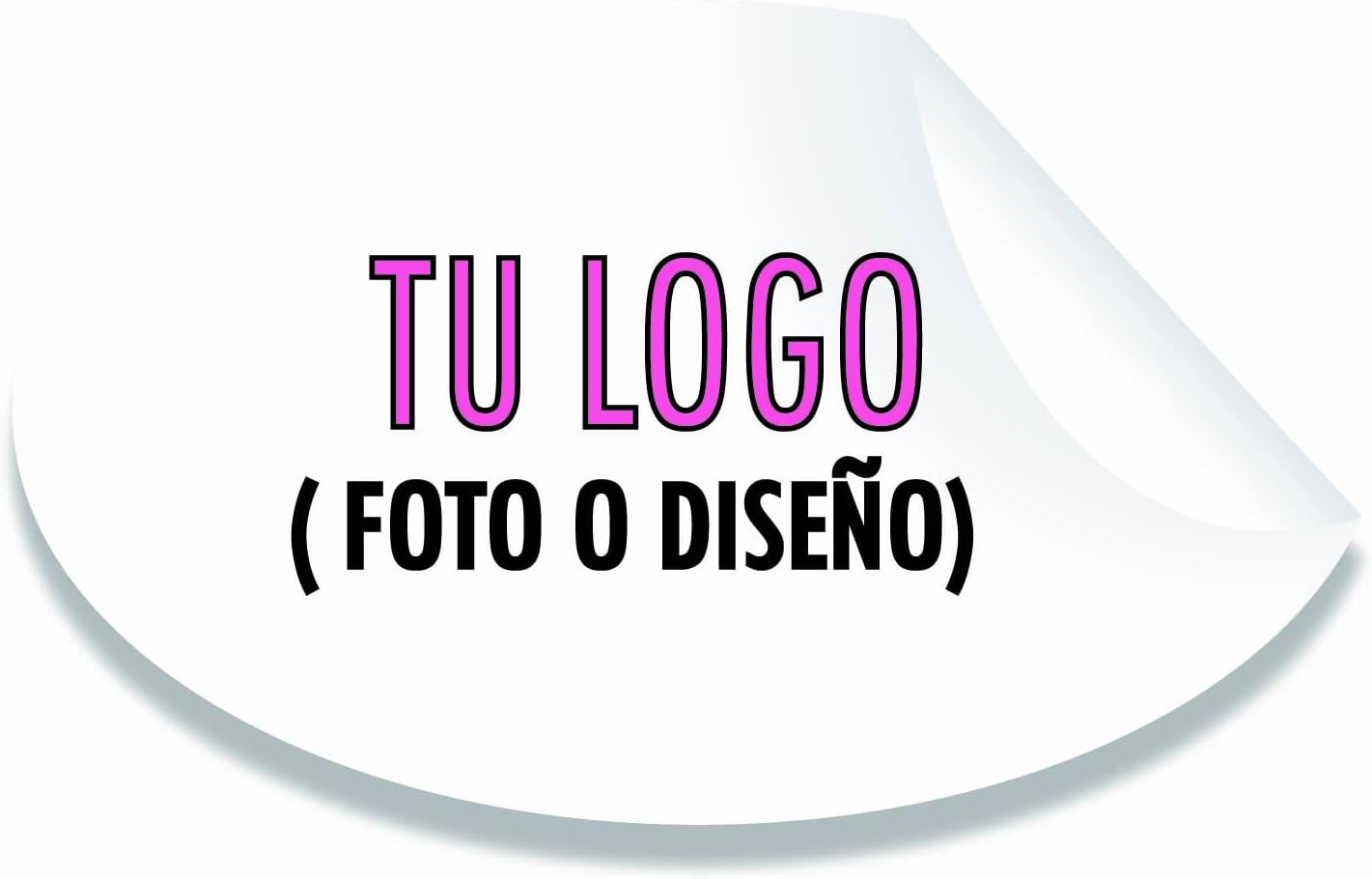 100 Pegatinas Personalizadas Multiusos | Etiquetas Personalizadas para Regalos, Eventos, Logo, Libros y Packaging | Stickers Personalizados (Redonda)