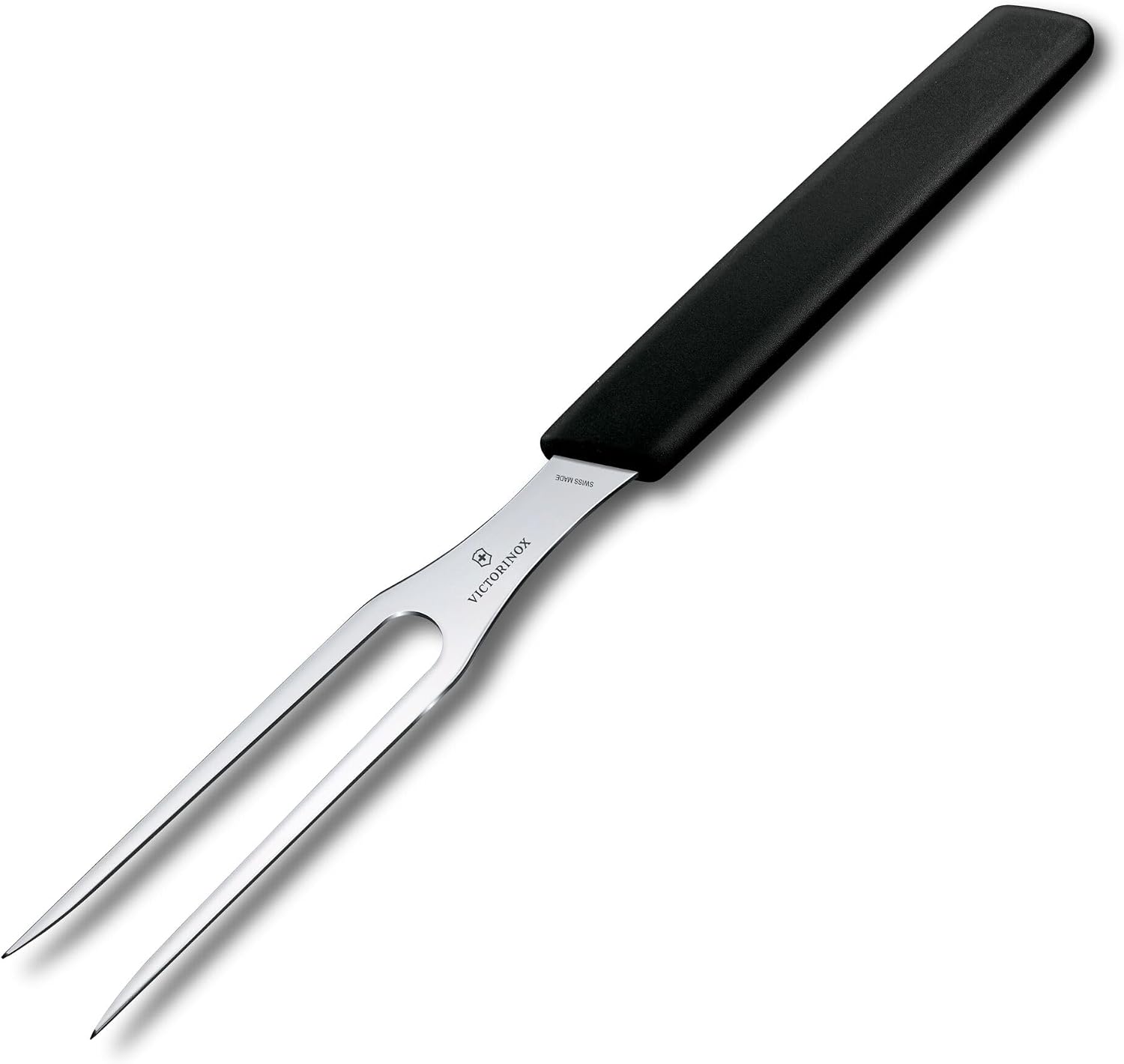 Victorinox Swiss Classic, Tenedor profesional para trinchar, Hoja extra afilada, 15 cm, Mango robusto de plástico, Acero inoxidable, Verde
