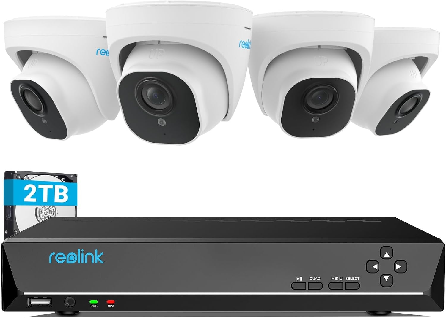 Reolink 16CH 4K PoE Kit Camaras de Vigilancia, Visión Nocturna, RLK16-800D8