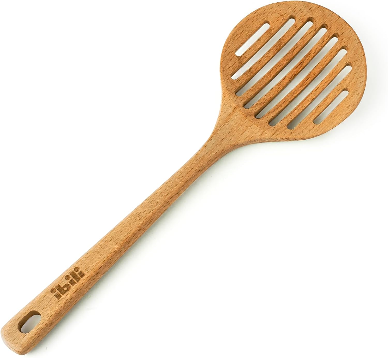IBILI - Espumadera de Madera 34 cm - Madera de Haya con Revestimiento de Aceite