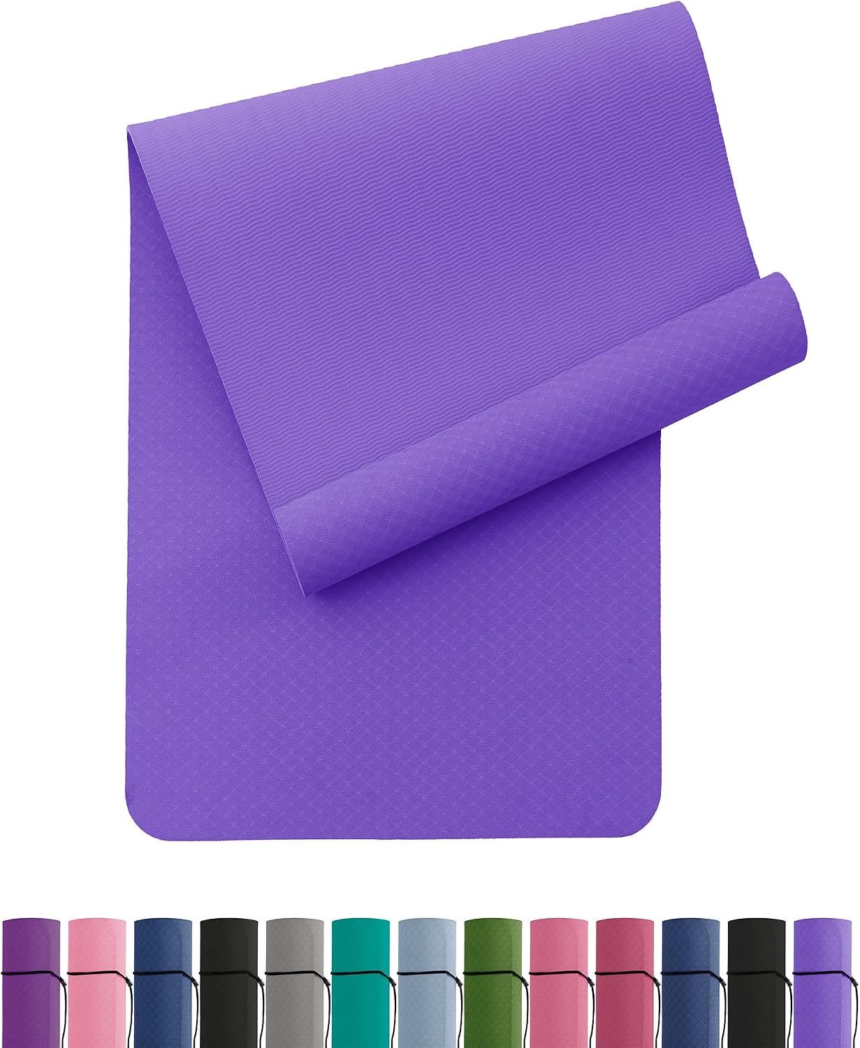 Narwhal Esterilla Yoga Fitness TPE Antideslizante 6 mm, 183 x 61 cm