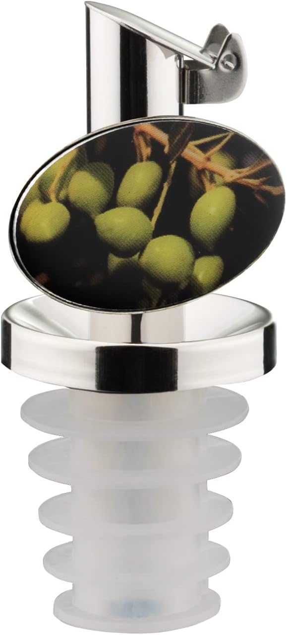 Westmark Boquilla para botella de vinagre/aceite, con tapa, Metal, acero inoxidable, Corcho natural, Inox para aceite, 47802180