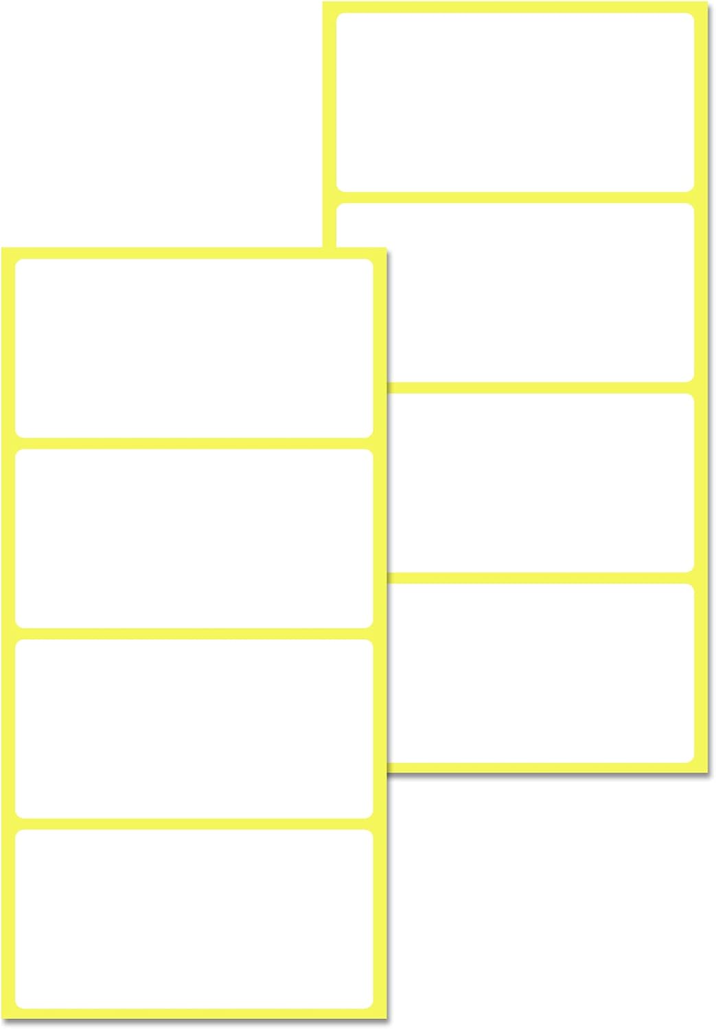 100 Piezas, 80 x 40 mm - Etiquetas Adhesivas Blancas Pegatinas