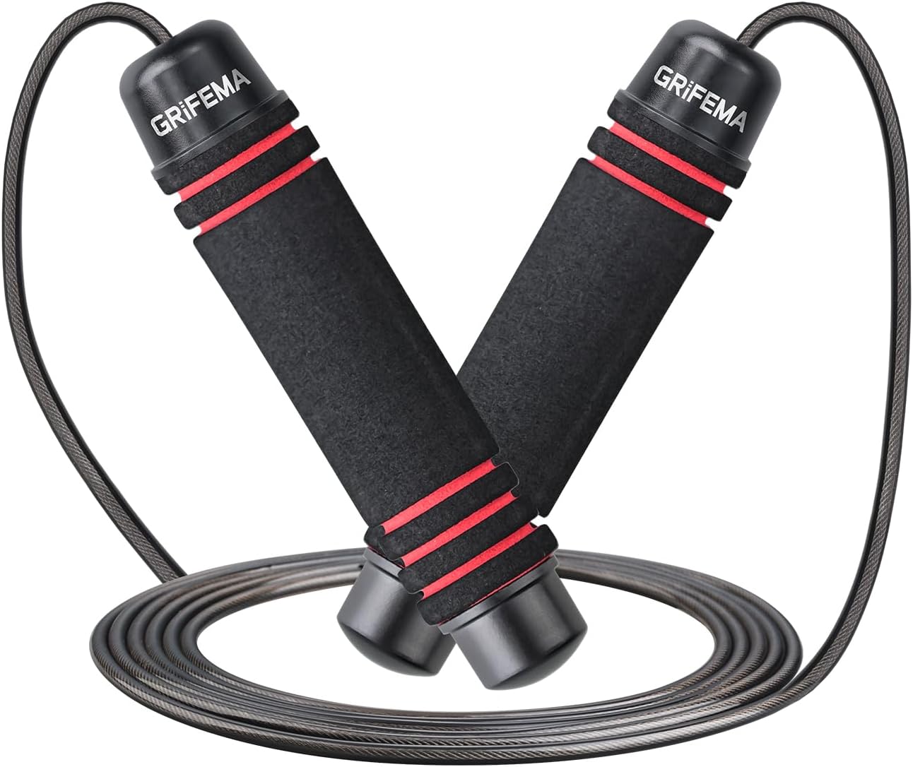 GRIFEMA GA5004 Comba para Saltar – Cuerda 2.8M Adultos y Niños, Negro