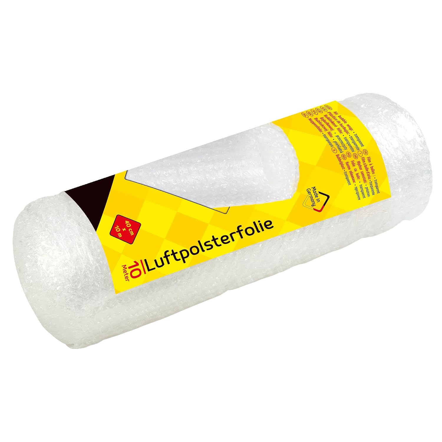 Idena 10400 - Papel de burbujas para envíos, embalajes y mudanzas, 40 cm x 10 m en rollo, 70 µ, transparente, 1 pieza